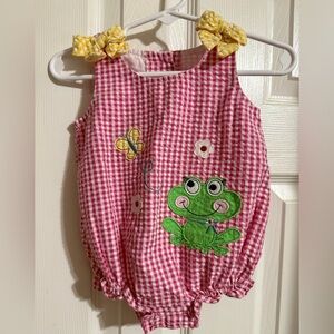 Goodlad Frog Appliqué Bubble Romper